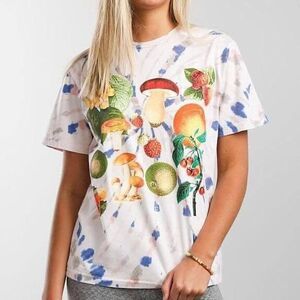 Obey Mushroom fruit garden t shirt tie dye large
